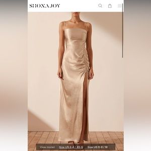 Shona Joy - La Lune Ruched Maxi Dress - Gold
